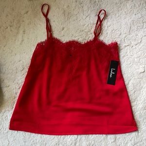 Brand new, with tags Lulus lacy tank.